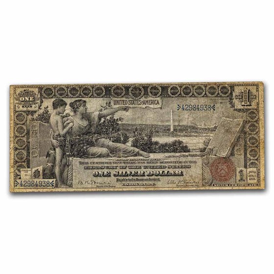 1896 $1.00 Silver Certificate Educational Note VG (Fr#225) 1896 $1.00 Silver Certificate Educational Note VG (Fr#225)