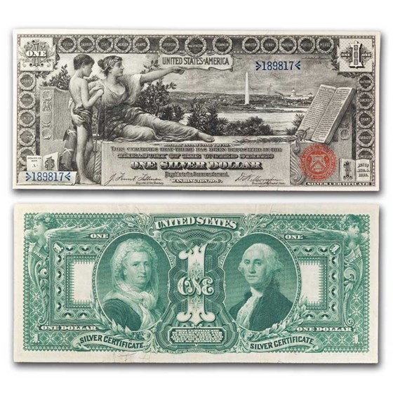 1896 $1.00 Silver Certificate Educational Note XF (Fr#225) 1896 $1.00 Silver Certificate Educational Note XF (Fr#225)