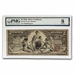 1896 $2.00 Silver Certificate Educational Note VG-08 PMG (Fr#248)