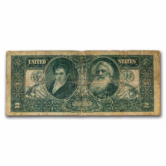 1896 $2.00 Silver Certificate Educational Note VG (Fr#248) 1896 $2.00 Silver Certificate Educational Note VG (Fr#248)