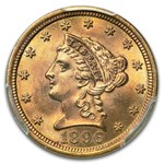 1896 $2.50 Liberty Gold Quarter Eagle MS-66 PCGS