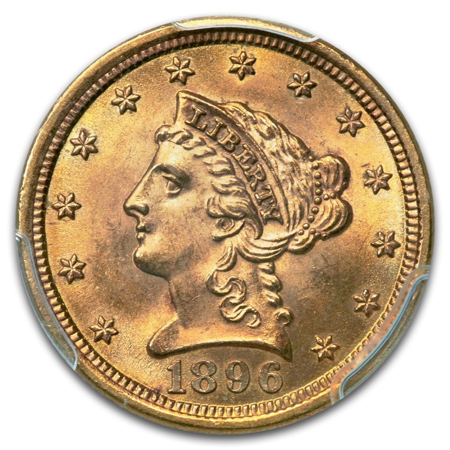 1896 $2.50 Liberty Gold Quarter Eagle MS-66 PCGS