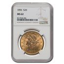 1896 $20 Liberty Gold Double Eagle MS-62 NGC