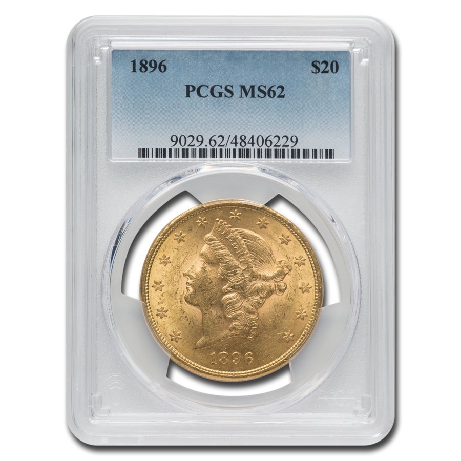 1896 $20 Liberty Gold Double Eagle MS-62 PCGS