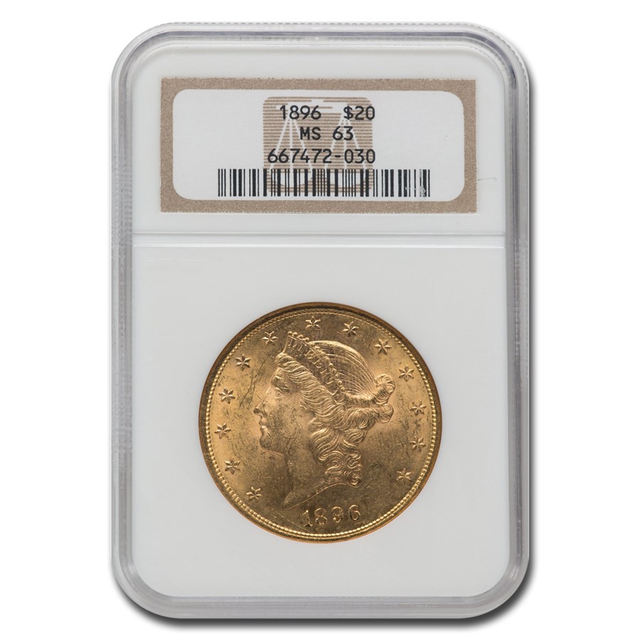 1896 $20 Liberty Gold Double Eagle MS-63 NGC