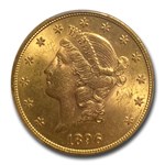 1896 $20 Liberty Gold Double Eagle MS-63 PCGS (FS-301 RPD)