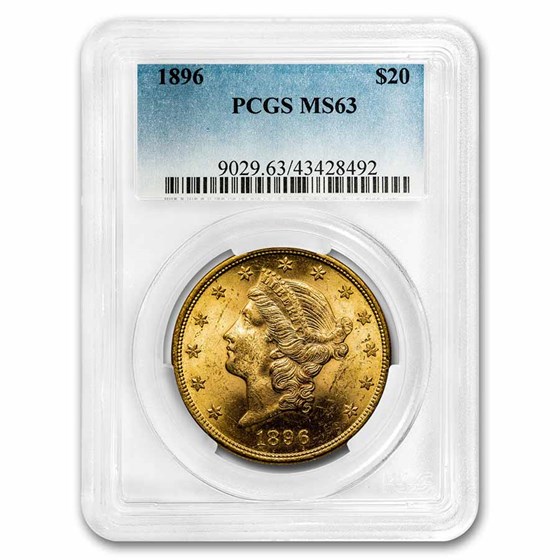 1896 $20 Liberty Gold Double Eagle MS-63 PCGS 1896 $20 Liberty Gold Double Eagle MS-63 PCGS