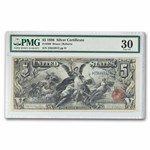 1896 $5.00 Silver Cert Educational Note VF-30 PCGS(Fr#269) Detail