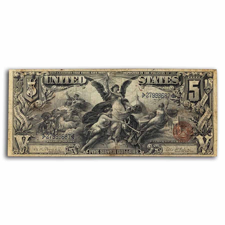 1896 $5.00 Silver Certificate Educational Note VF (Fr#269)