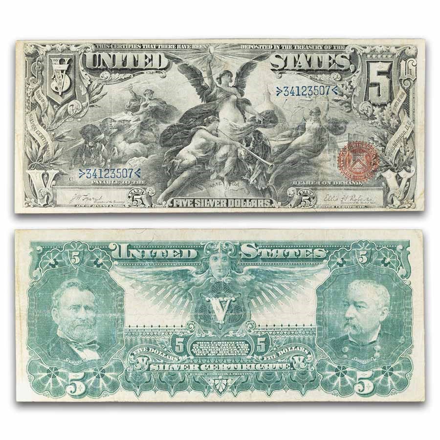 1896 $5.00 Silver Certificate Educational Note VF (Fr#270)