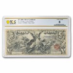 1896 $5.00 Silver Certificate Educational Note VG-8 PCGS (Fr#270)