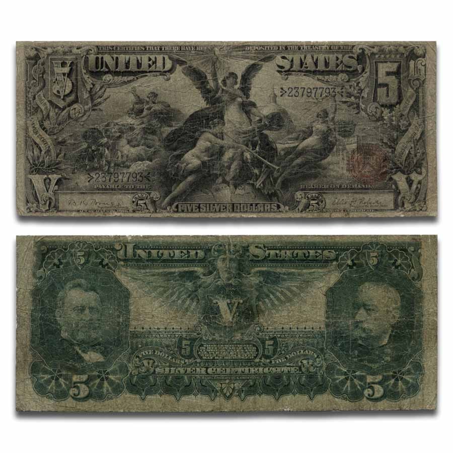 1896 $5.00 Silver Certificate Educational Note VG (Fr#269)