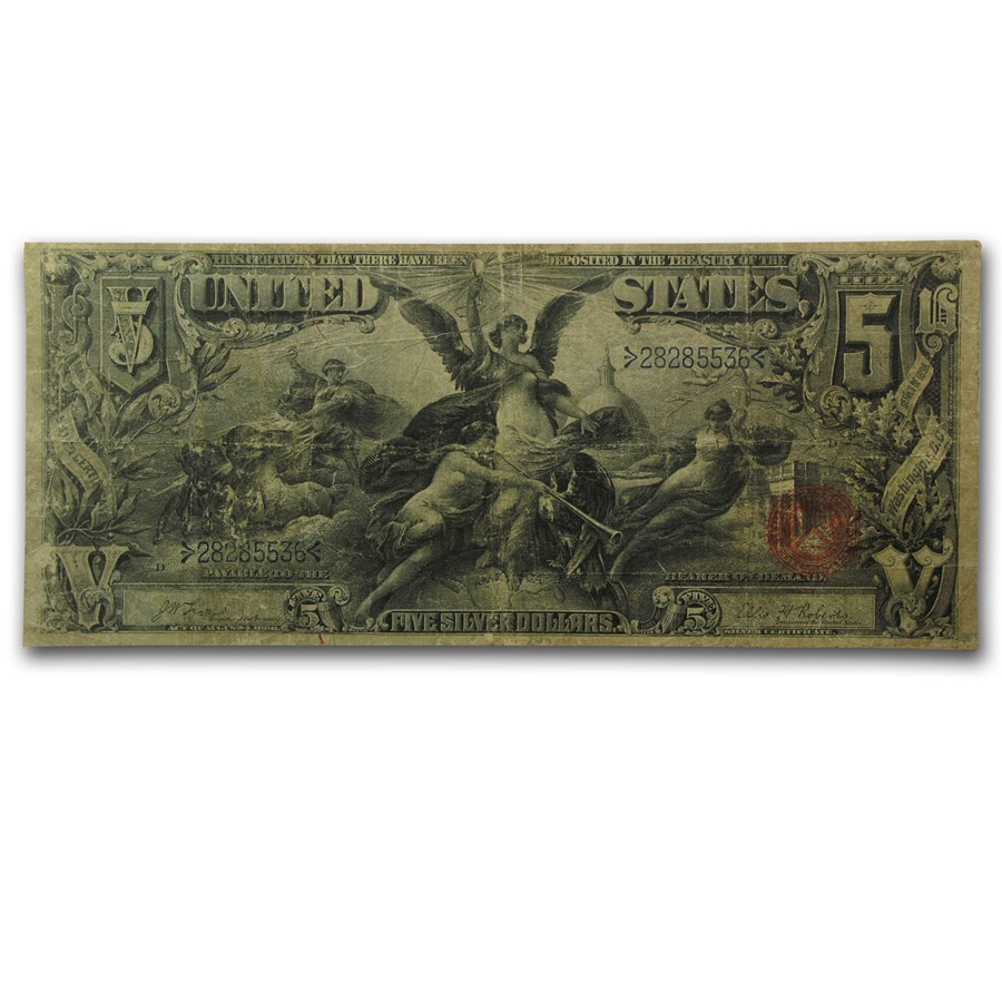 1896 $5.00 Silver Certificate Educational VG/Fine