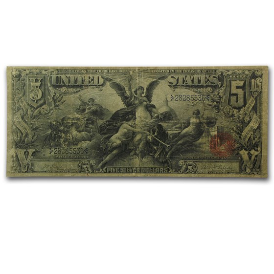 1896 $5.00 Silver Certificate Educational VG/Fine 1896 $5.00 Silver Certificate Educational VG/Fine