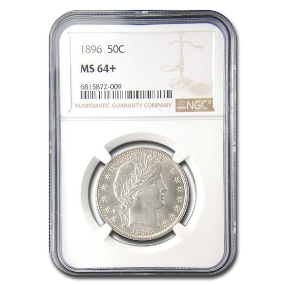 1896 Barber Half Dollar MS-64+ NGC 1896 Barber Half Dollar MS-64+ NGC