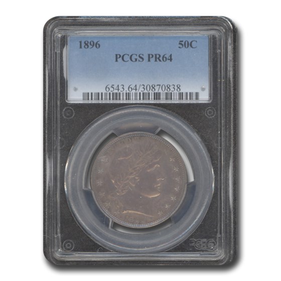 1896 Barber Half Dollar PR-64 PCGS 1896 Barber Half Dollar PR-64 PCGS