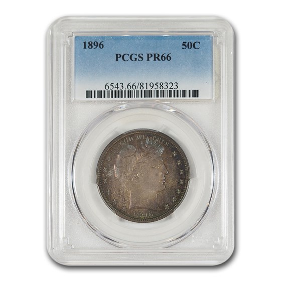 1896 Barber Half Dollar PR-66 PCGS 1896 Barber Half Dollar PR-66 PCGS