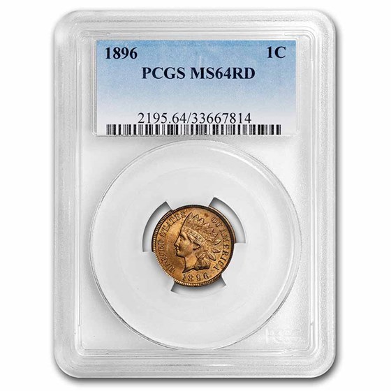 1896 Indian Head Cent MS-64 PCGS (Red) 1896 Indian Head Cent MS-64 PCGS (Red)
