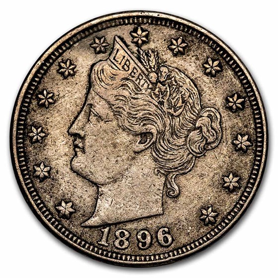 1896 Liberty Head V Nickel AU