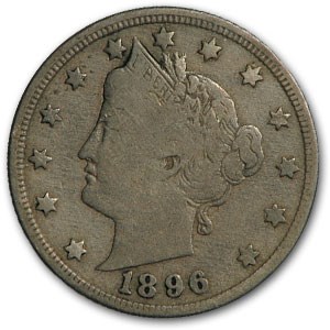 1896 Liberty Head V Nickel Fine 1896 Liberty Head V Nickel Fine