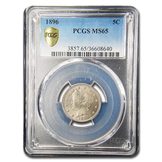 1896 Liberty Head V Nickel MS-65 PCGS 1896 Liberty Head V Nickel MS-65 PCGS