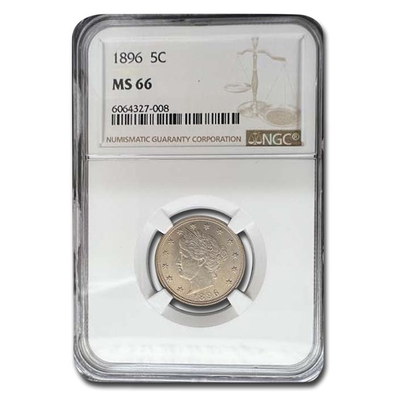 1896 Liberty Head V Nickel MS-66 NGC 1896 Liberty Head V Nickel MS-66 NGC