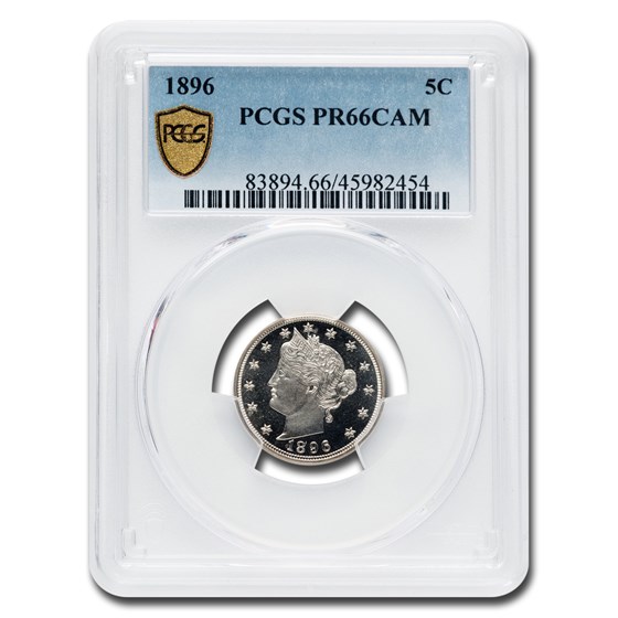 1896 Liberty Head V Nickel PR-66 Cameo PCGS 1896 Liberty Head V Nickel PR-66 Cameo PCGS