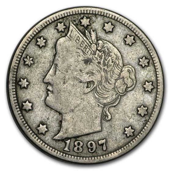 1896 Liberty Head V Nickel VF