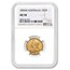 1896-M Australia Gold Sovereign Victoria Veiled Head AU-58 NGC