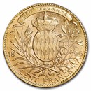 1896 Monaco Gold 100 Francs Albert I AU