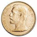 1896 Monaco Gold 100 Francs Albert I BU