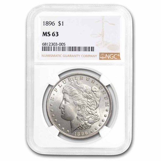 1896 Morgan Dollar MS-63 NGC 1896 Morgan Dollar MS-63 NGC