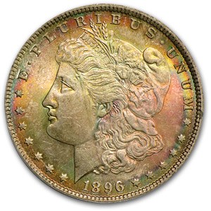 1896 Morgan Dollar MS-63 PCGS (Gorgeous Autumn Toning) 1896 Morgan Dollar MS-63 PCGS (Gorgeous Autumn Toning)