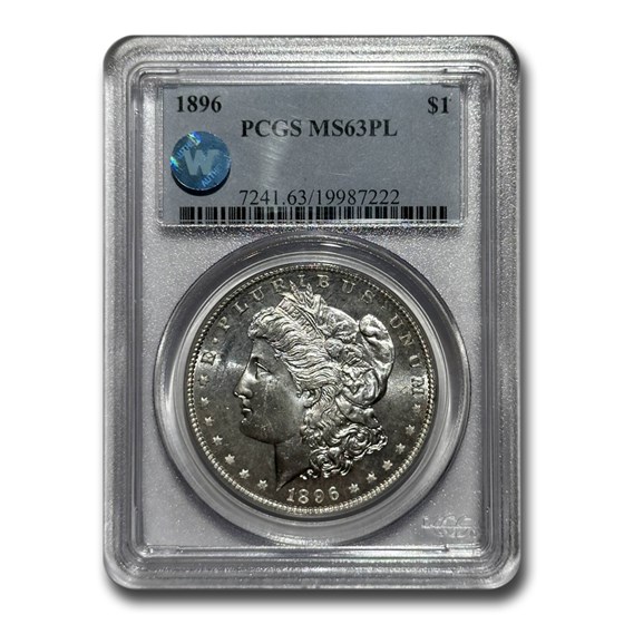 1896 Morgan Dollar MS-63 PL Proof Like PCGS 1896 Morgan Dollar MS-63 PL Proof Like PCGS