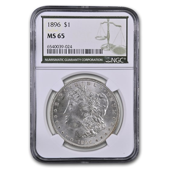 1896 Morgan Dollar MS-65 NGC (Green Label) 1896 Morgan Dollar MS-65 NGC (Green Label)