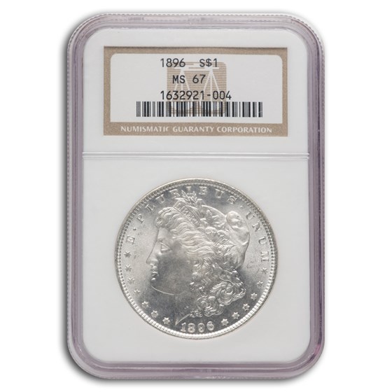 1896 Morgan Dollar MS-67 NGC 1896 Morgan Dollar MS-67 NGC