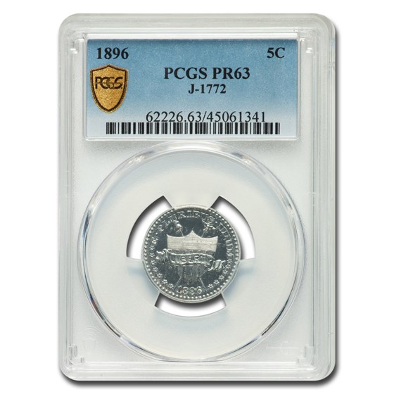 1896 Nickel Pattern PR-63 PCGS (J-1772) 1896 Nickel Pattern PR-63 PCGS (J-1772)