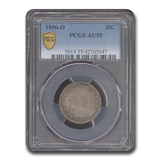 1896-O Barber Quarter AU-55 PCGS 1896-O Barber Quarter AU-55 PCGS