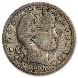 1896-O Barber Quarter VG (Details) 1896-O Barber Quarter VG (Details)