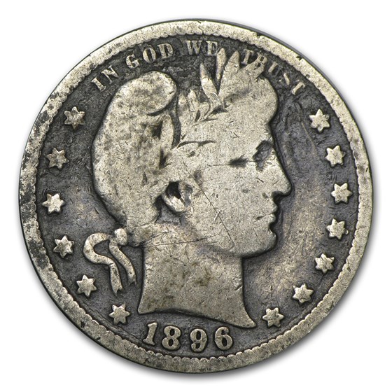 1896-O Barber Quarter VG 1896-O Barber Quarter VG