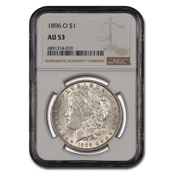 1896-O Morgan Dollar AU-53 NGC 1896-O Morgan Dollar AU-53 NGC
