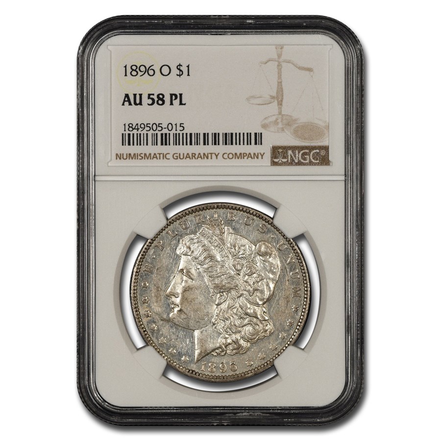 1896-O Morgan Dollar AU-58 NGC (PL)