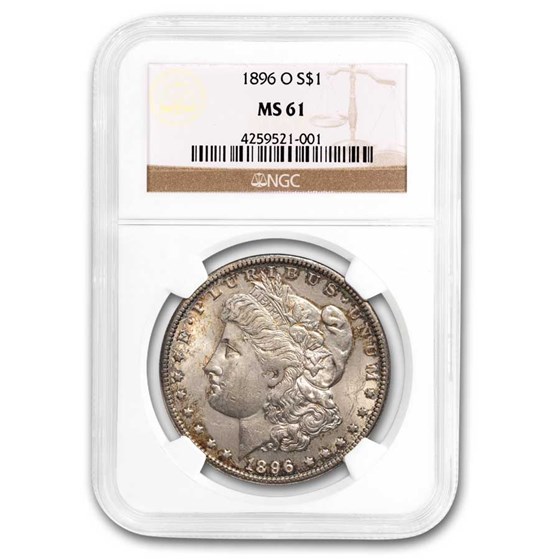 1896-O Morgan Dollar MS-61 NGC (Light Toning) 1896-O Morgan Dollar MS-61 NGC (Light Toning)