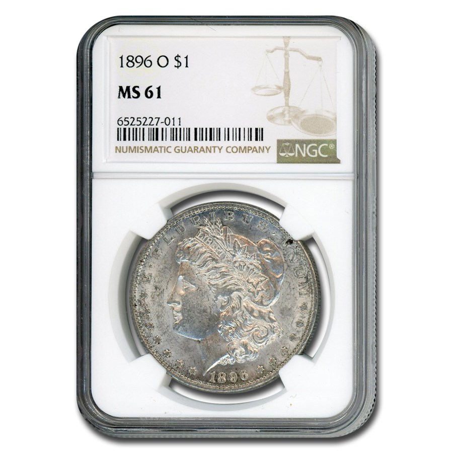 1896-O Morgan Dollar MS-61 NGC