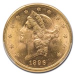 1896-S $20 Liberty Gold Double Eagle MS-61 PCGS