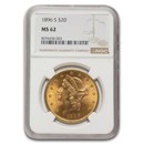 1896-S $20 Liberty Gold Double Eagle MS-62 NGC