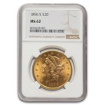 1896-S $20 Liberty Gold Double Eagle MS-62 NGC