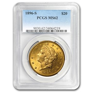 Buy 1896-S $20 Liberty Gold Double Eagle MS-62 PCGS | APMEX