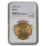 1896-S $20 Liberty Gold Double Eagle MS-63 NGC