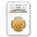 1896-S $20 Liberty Gold Double Eagle MS-63* NGC